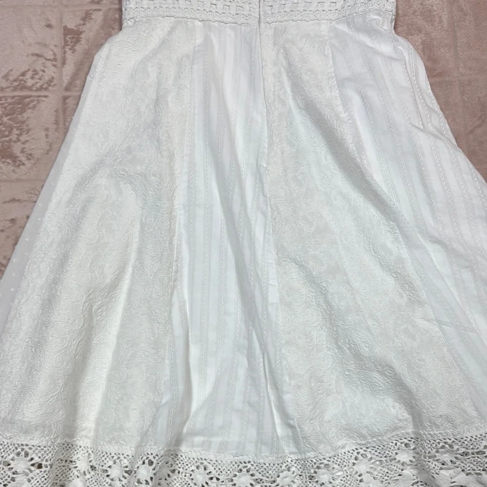 White House Black Market White Strapless A-Line Midi Dress - Picture 10 of 10